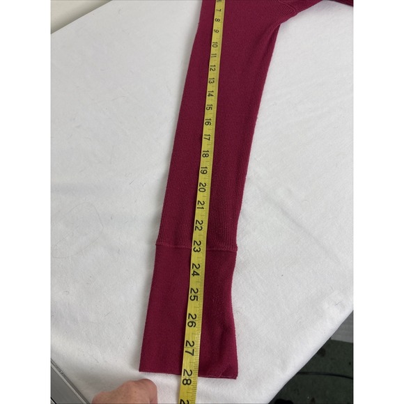 Vintage Y2K American Eagle Ribbed Thermal Tunic Top Womens XL Shirt Burgundy - Picture 10 of 10